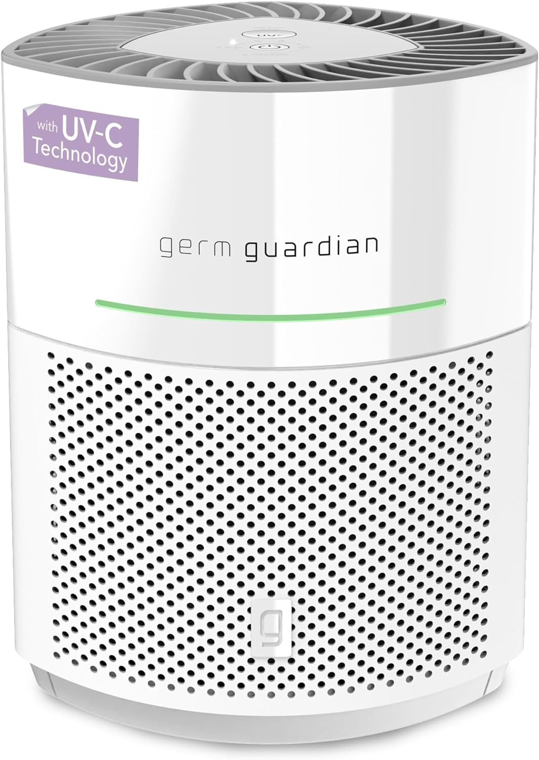 GermGuardian Airsafe+ Home Air Purifiers, HEPA Air Purifiers for Home, UV C Light, Air Quality Sensor, 360 HEPA Filter, Covers 1040 Sq.Ft, White AC3000W