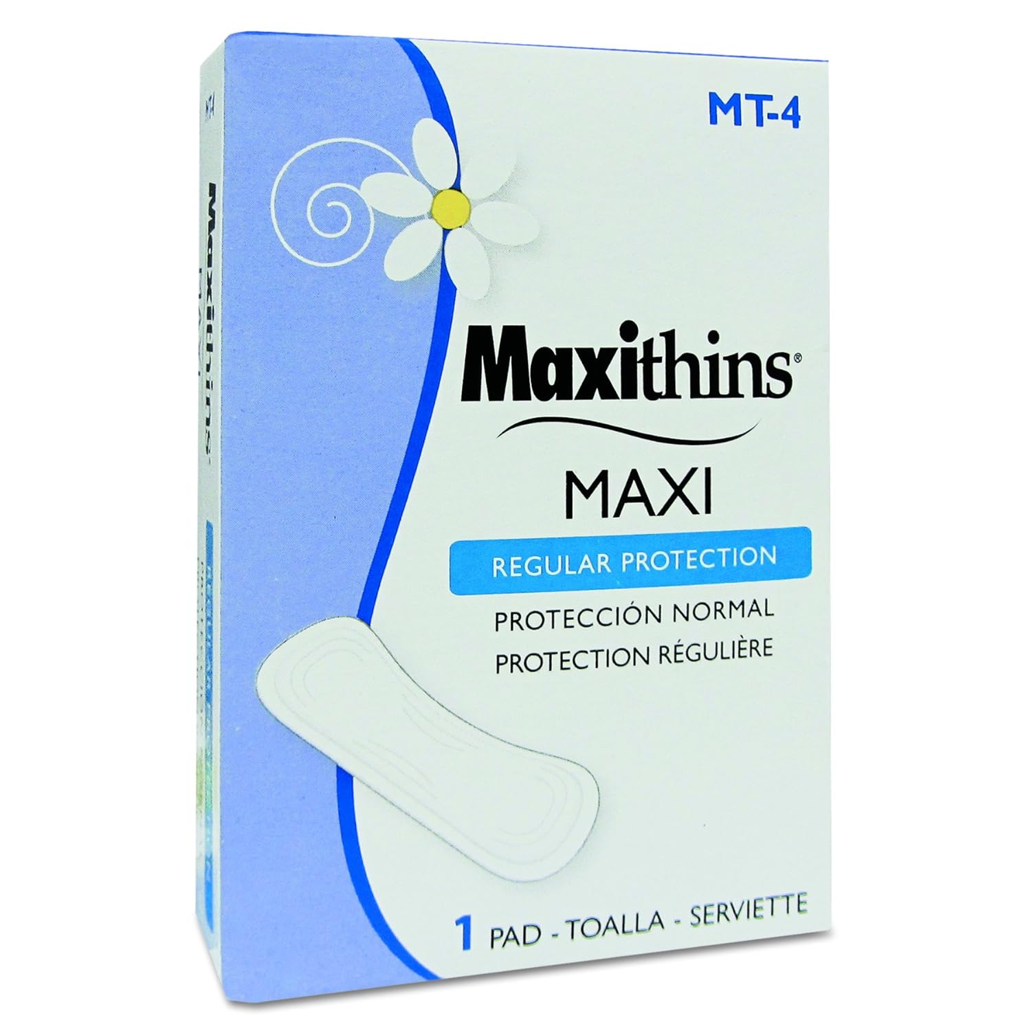 HOSPECO MT4 Maxithins Vended Sanitary Napkins #4 (Case of 250 Individually Boxed Napkins) - GID-HOSMT-4, White, 15 x 11 x 8