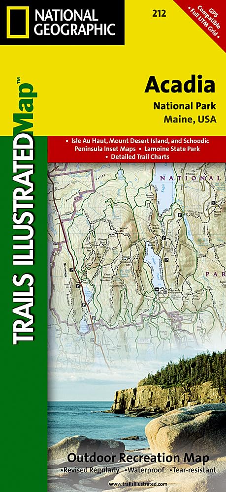 Acadia National Park Map (National Geographic Trails Illustrated Map, 212) Map  Folded Map, January 1, 2019