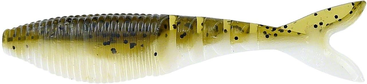 Gary Yamamoto Zako 4' Multi-Use Soft Plastic Fishing Angling Swimbait Lure Designed to Mimic Bluegill or Shad - 6 Pack, Green Pumpkin/036 Laminate