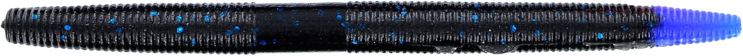 Gary Yamamoto 5'' SENKO BLACK W/ LARGE BLUE FLAKE/CLEAR BLUE TAIL (10 PACK)