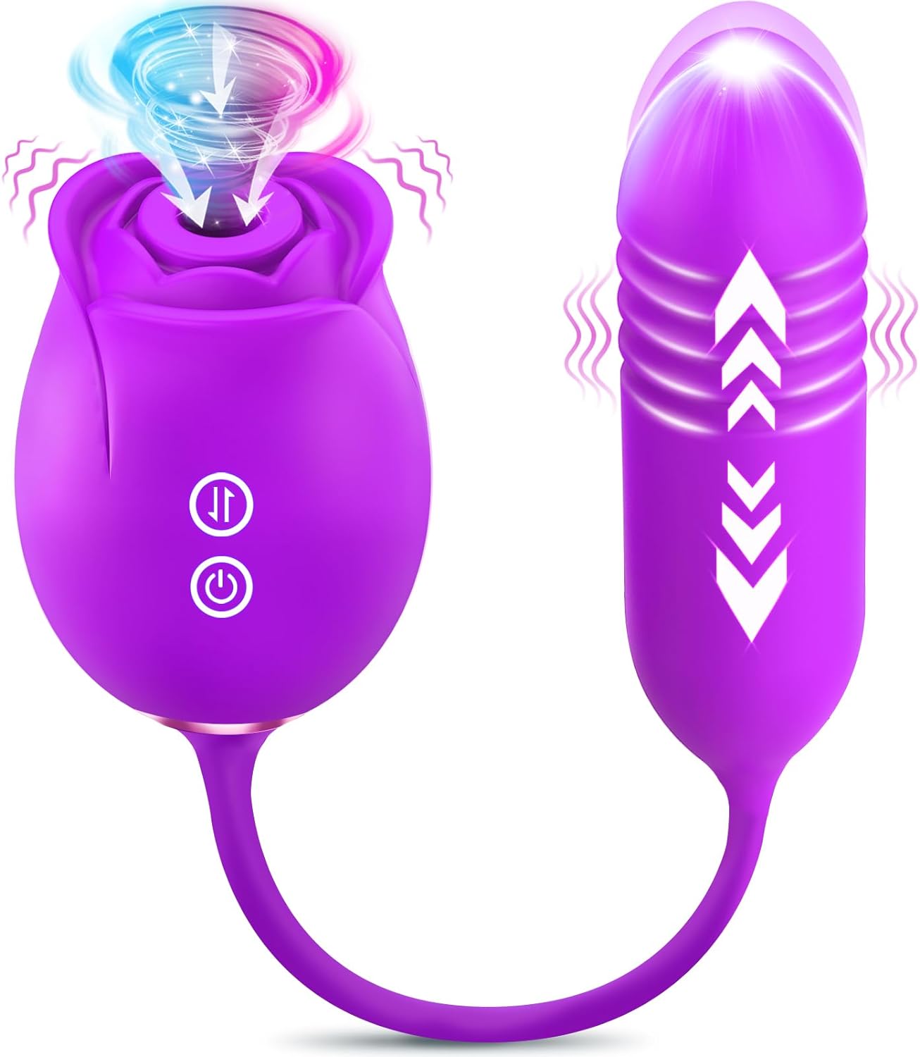 Taking the latest motor for the rose petal, the rose sex toys feature intensified sucking modes, which is powerful and strong. This women sex toys has 9 intensities and rhythm of the sucking modes to suck the sensitive points.