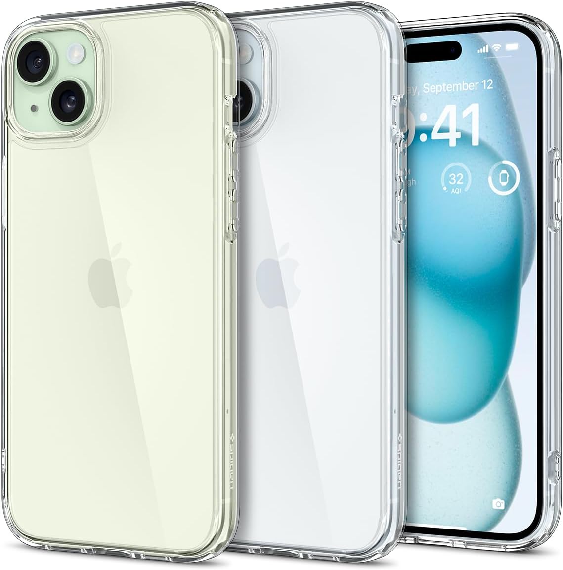 Spigen Ultra Hybrid Designed for iPhone 15 Case (2023) [Anti-Yellowing], [Military-Grade Protection] - Crystal Clear