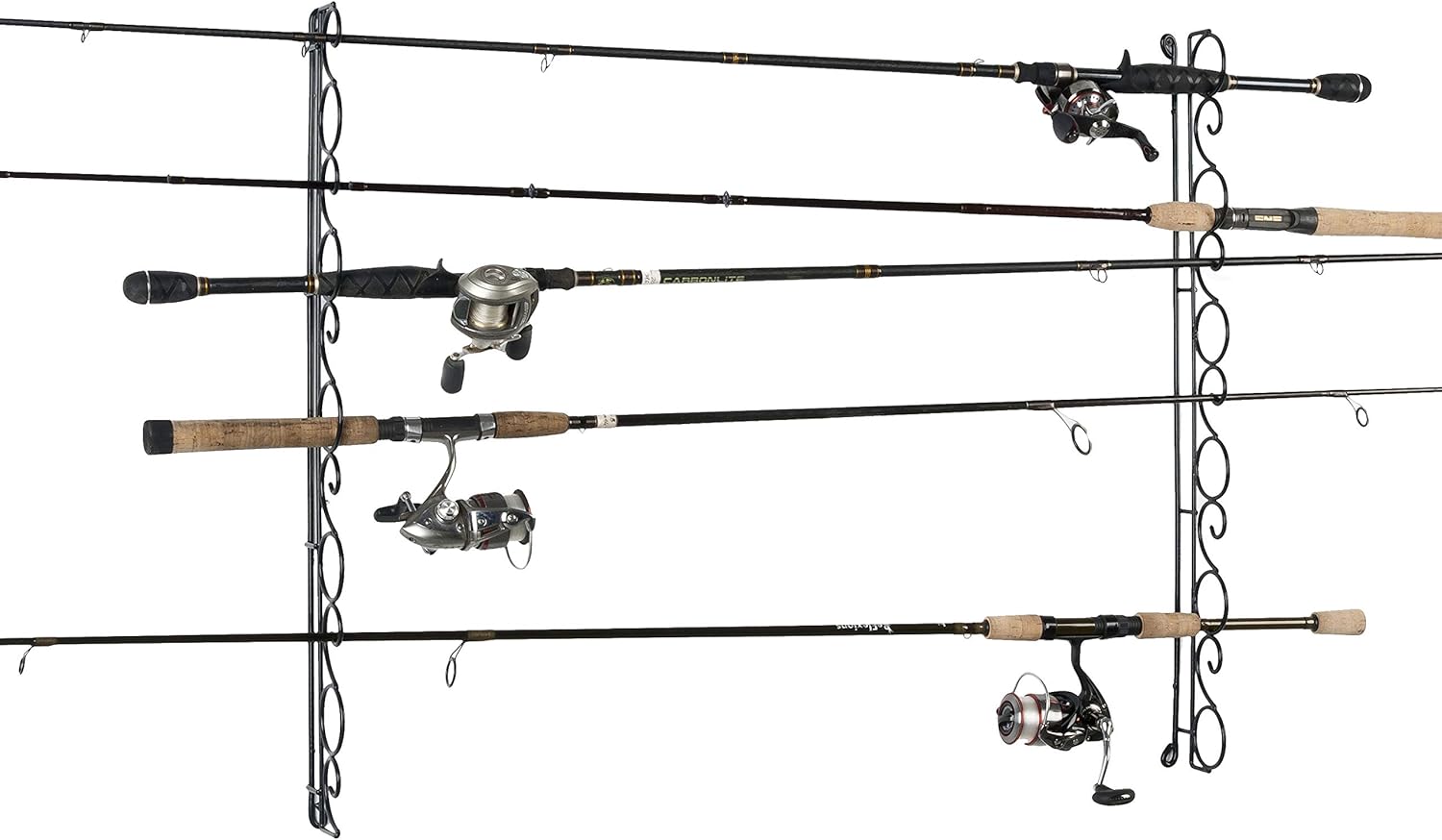 Old Cedar Outfitters Wire Horizonal Ceiling Rack for Fishing Rod Storage, Holds up to 9 Fishing Rods, WHR-009