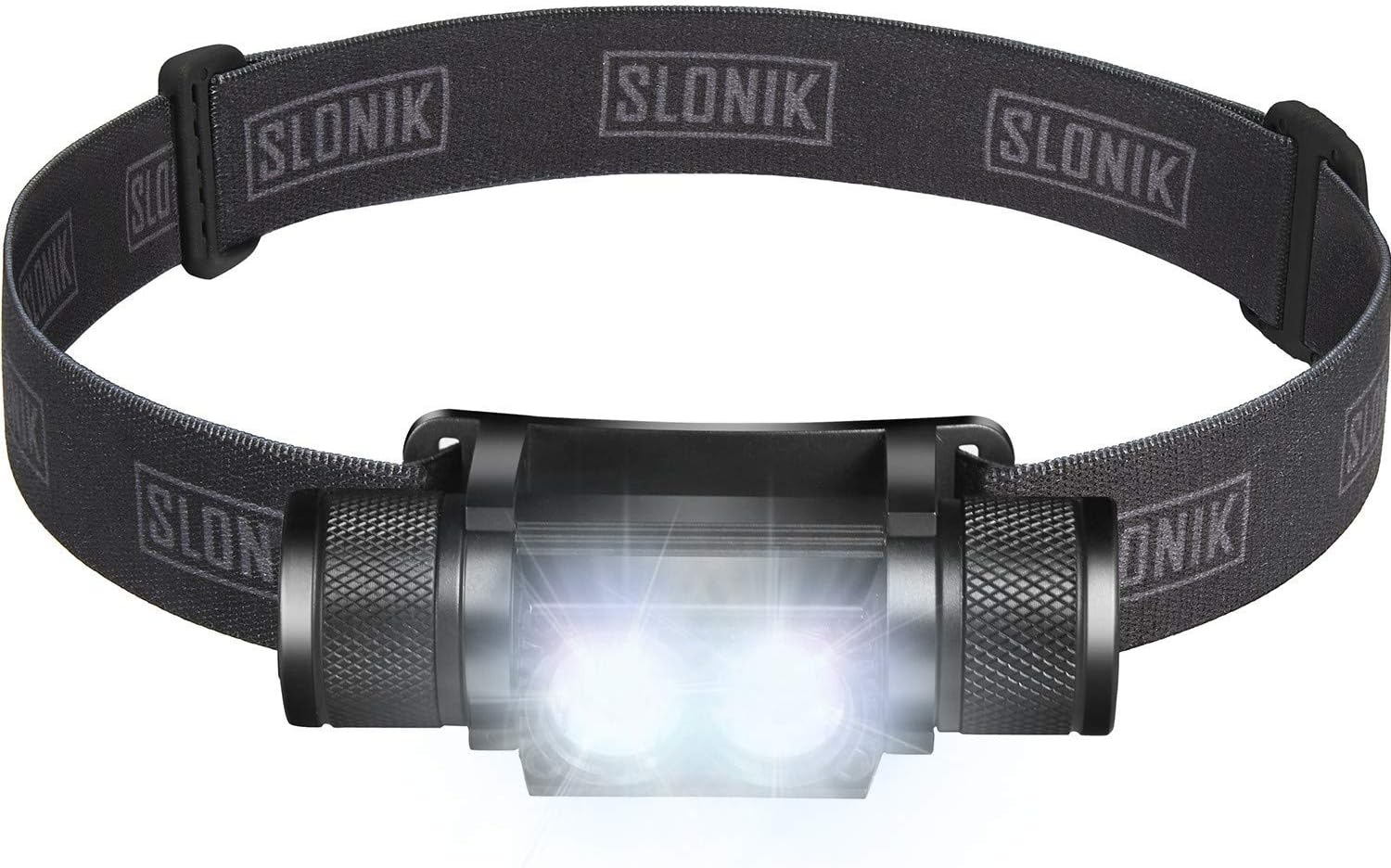 SLONIK Headlamp Rechargeable - 1000 Lumen LED USB Rechargeable Headlight - IPX8 Waterproof Head Lamp with Bright 60 ft Flashlight Beam - Hiking & Outdoor Camping Gear, Black