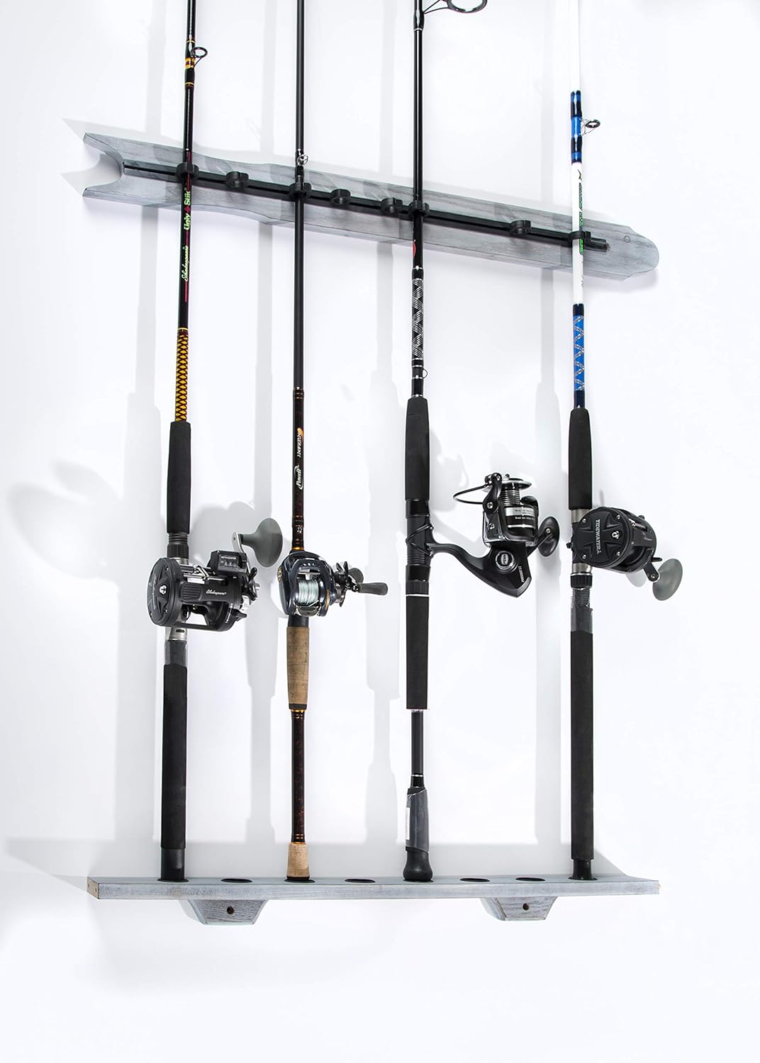 Old Cedar Outfitters Modular Wall Rack for Fishing Rod Storage, Holds up to 8 Fishing Rods