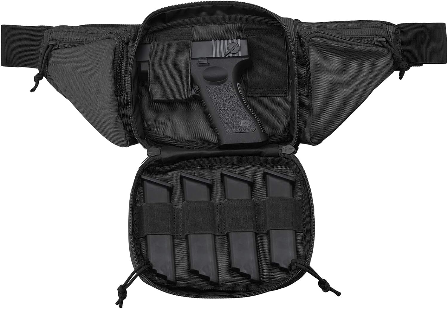 FRTKK Concealed Carry Pistol Pouch Ultimate Fanny Pack Holster Fits 1911, Glock, H&K, Ruger, S&W M&P Shield, Taurus, Sig Sauer, Springfield, Beretta, Kimber, Walther, and More