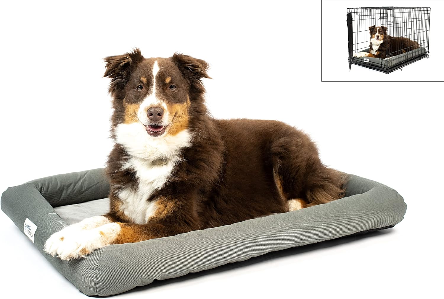 PetFusion Lavender-Infused Dog Bed w/Cooling | Solid Certi-PUR-US Orthopedic Memory Foam | Anti-Anxiety Crate Mat Calming & Soothing | All-Season Temperature Control Cooling Mat | 1 Year Warr.