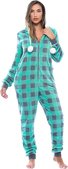 Just Love Buffalo Plaid Adult Onesie