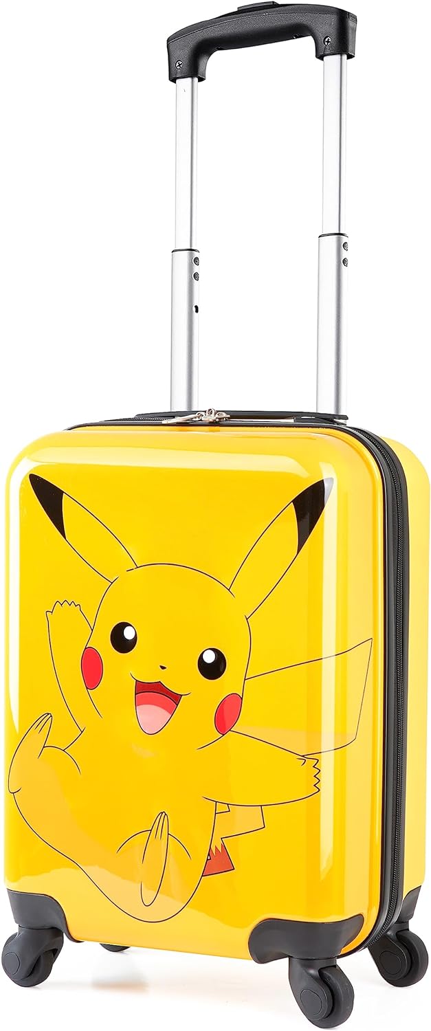 Pokemon Kids Suitcase with Wheels Luggage Bag for Boys and Girls Carry On Travel Bag with Handle Small Suitcase with Wheels Kids Holiday Essentials