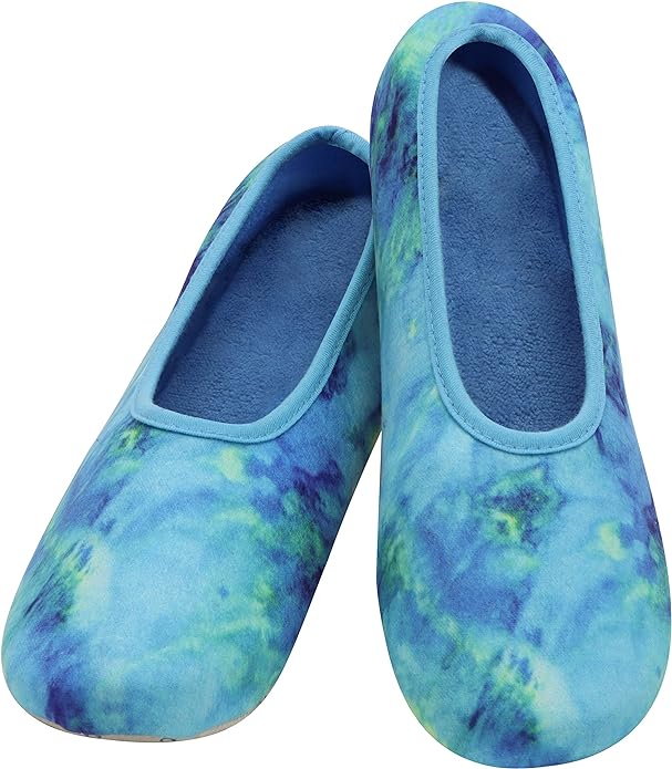 Snoozies 2 Dye for Tie Dye Ballet Slippers - Tie Dye Slippers for Women