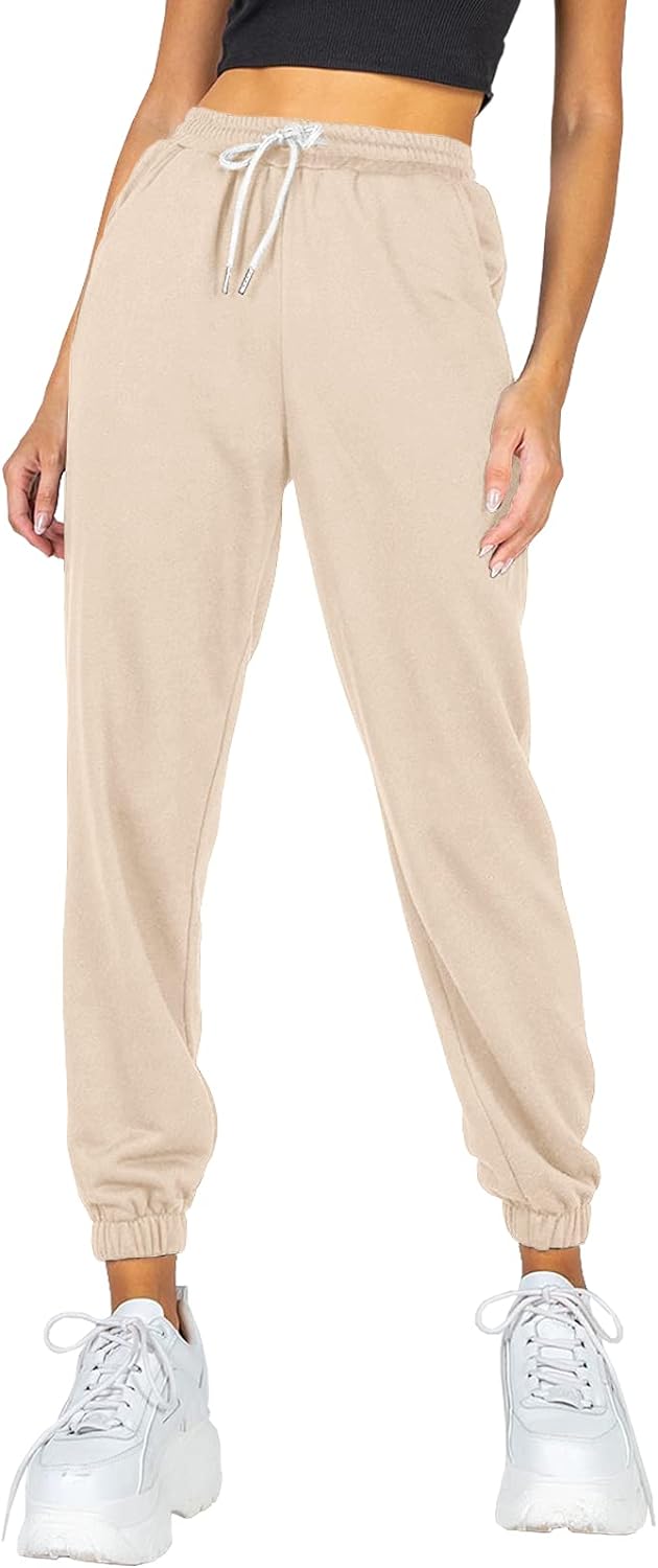 AUTOMET Women's Cinch Bottom Sweatpants High Waisted Athletic Joggers