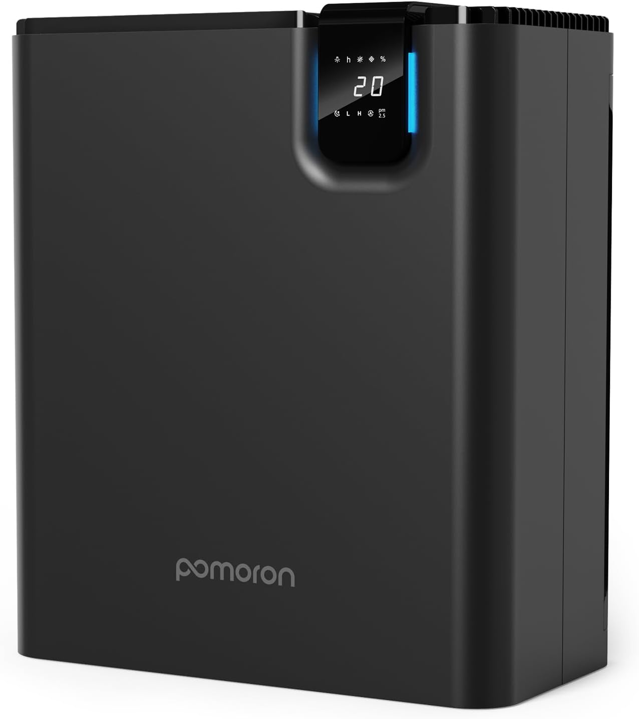 POMORON Air Purifiers for Home Large Room Up to 1076Ft with Air Quality Sensor&Auto Mode, UV Light, Efficient HEPA Air Purifiers Filter 99.97% of Pollen Allergies Smoke Pet Dander for Bedroom, Black