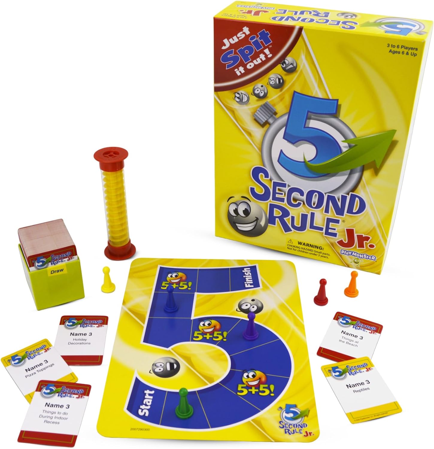 5 Second Rule Game Jr. - Simple Questions Card Game for Family Fun, Party, Kids, Travel, Game Night & Sleepovers - Think Fast and Shout Out Answers - For Ages 6 