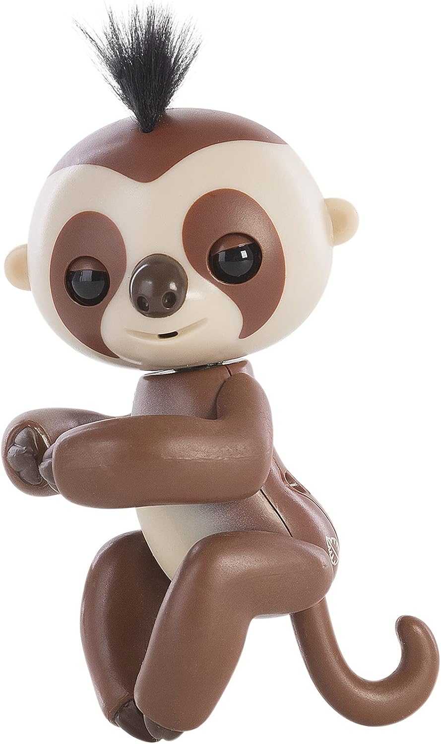 Fingerlings Baby Sloth - Kingsley (Brown) - Interactive Baby Pet - by WowWee