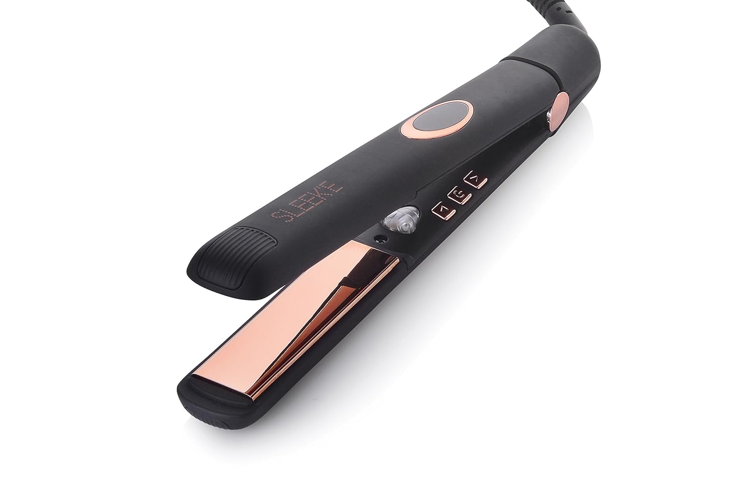 Sleek'e Professional Titanium Hair Straightener/Flat Iron for All Hair Types - 1-Inch Floating Plates with Negative Ion Booster for Shinier Hair (Black)