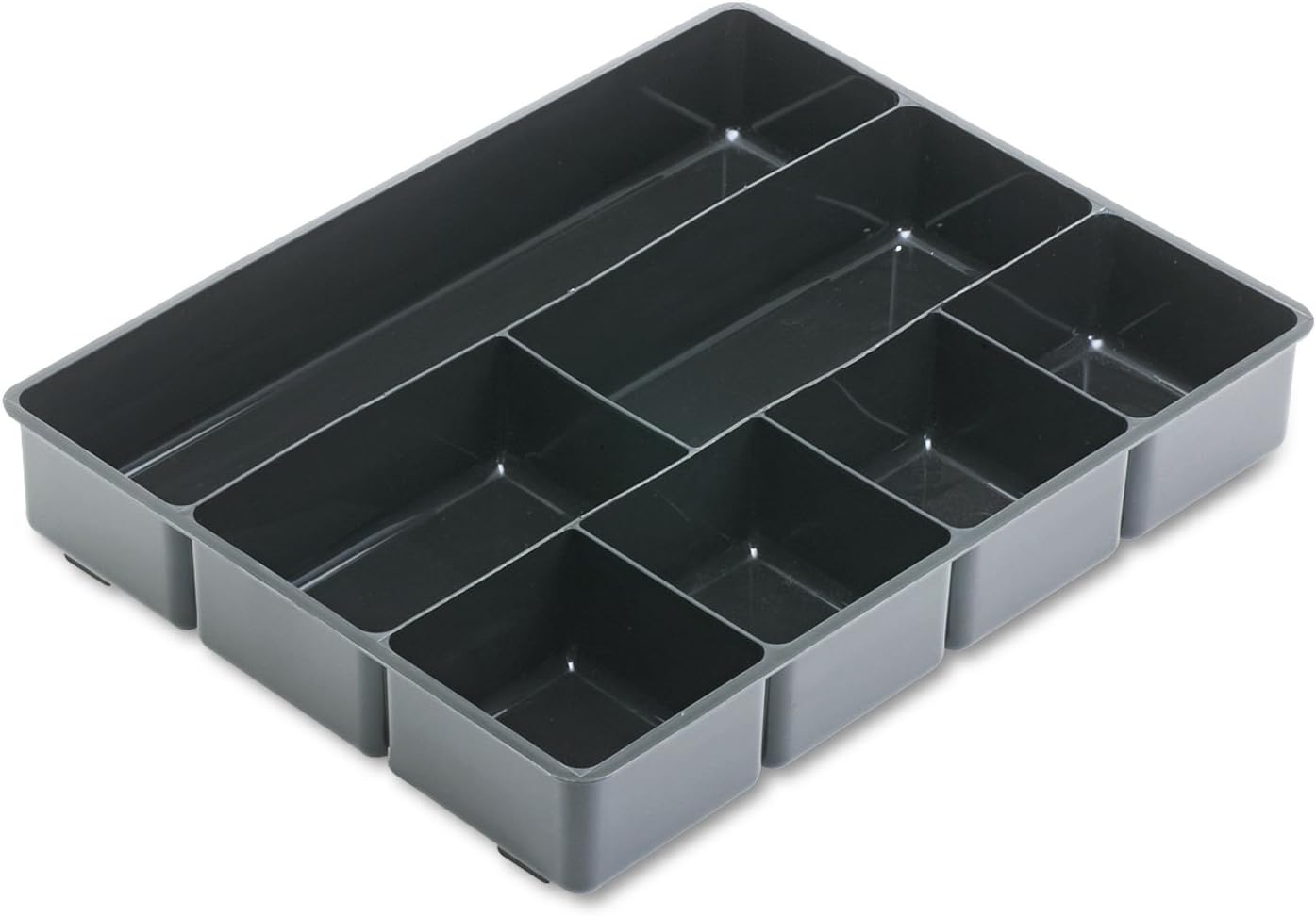 Rubbermaid Extra Deep Desk Drawer Director Tray, Plastic, 11.875 x 15 x 2.5 Inches, Black