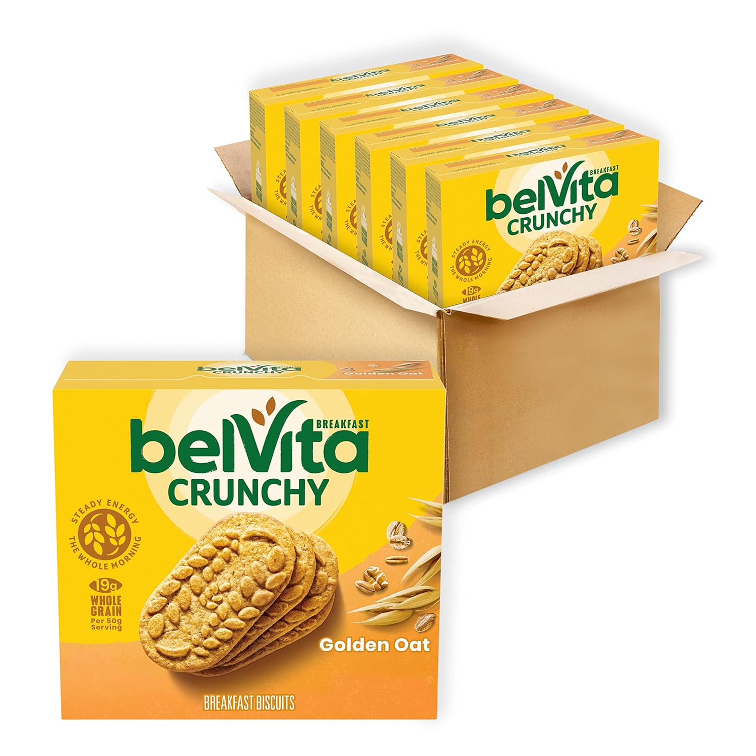 belVita Golden Oat Breakfast Biscuits, 30 Total Packs, 5 Count (Pack of 6)