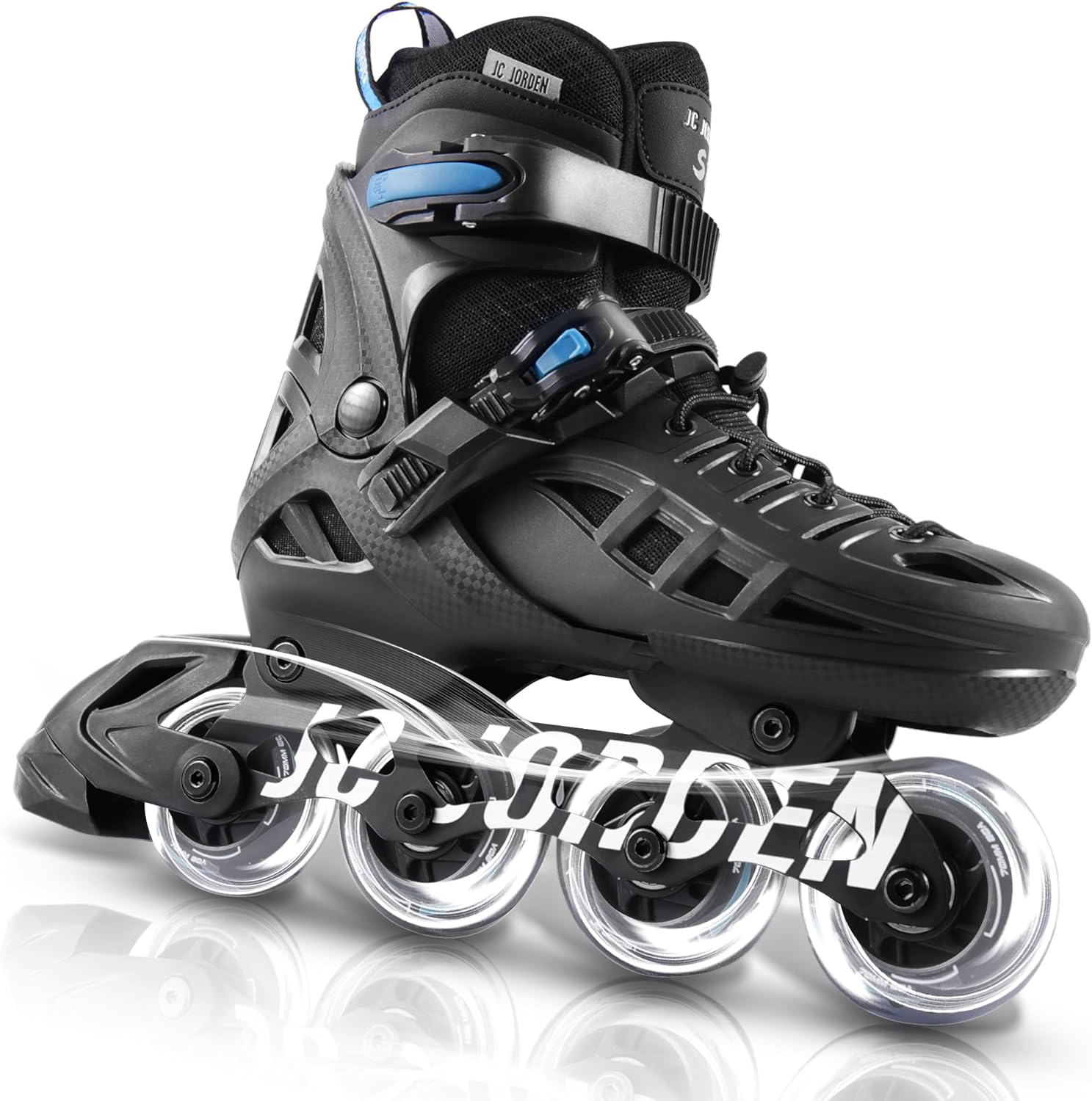 Inline Skates for Women Men, 4 Sizes Adjustable Roller Skates with Full Light Up Wheels, Durable Outer Shell, Roller Skates for Kids, Adults, Girls and Boys