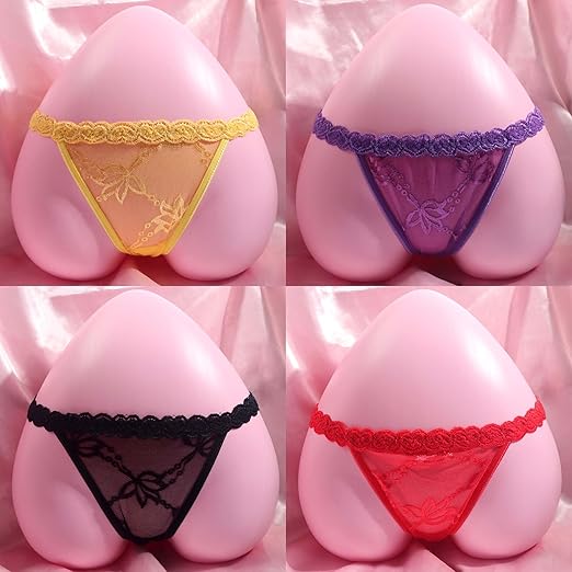 M YESCUSTOM Personalized Thongs with Name,Custom Sexy G-string Waist Chain Thong,Customied Lace Panties Underwear for Women