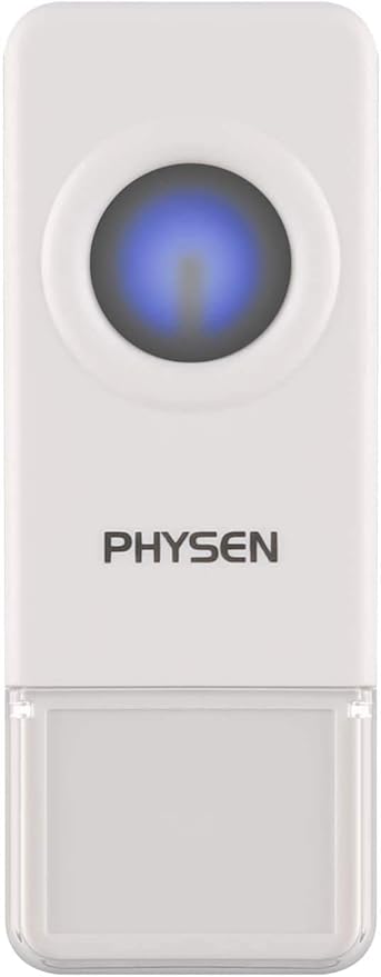 Wireless Doorbell Transmitter PHYSEN Single Push Botton for Entrance Bell White Without Receiver (3 in, White)