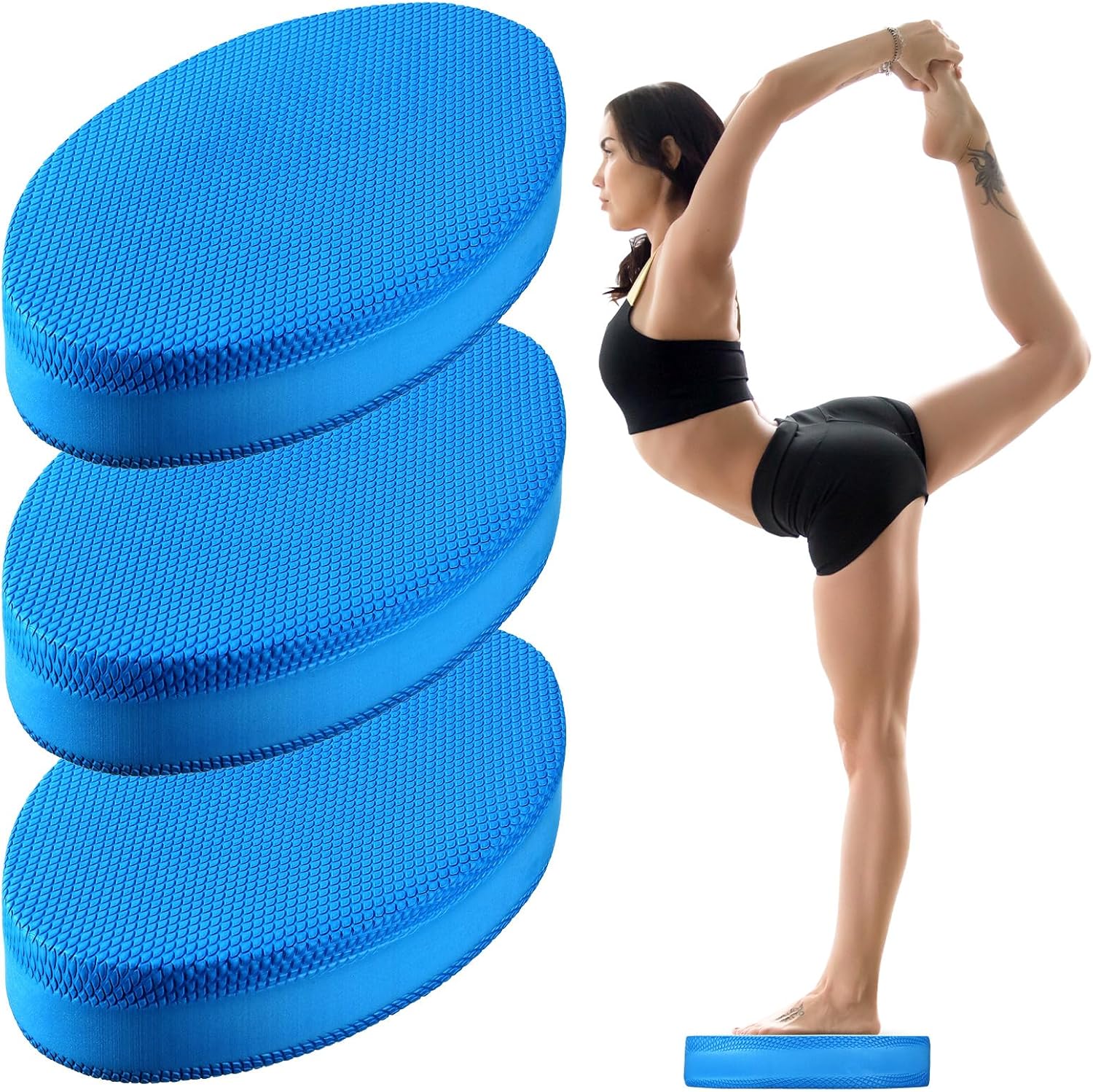 3 Pcs Foam Pad Balance Pad Foam Balance Mat Pad Soft Yoga Balance Pad Stability Trainer Foam for Physical Therapy Rehabilitation Core Strength Training Device for Women Men Kids