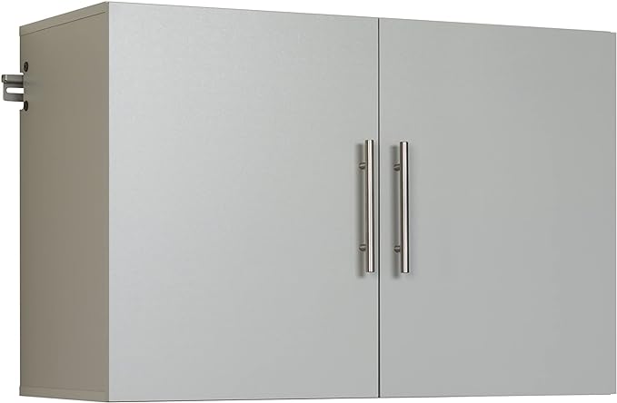 Prepac HangUps Upper Storage Cabinet - Elegant and Spacious Wall Cabinets to Maximize Your Storage, 36" Size, Classic Light Gray Finish