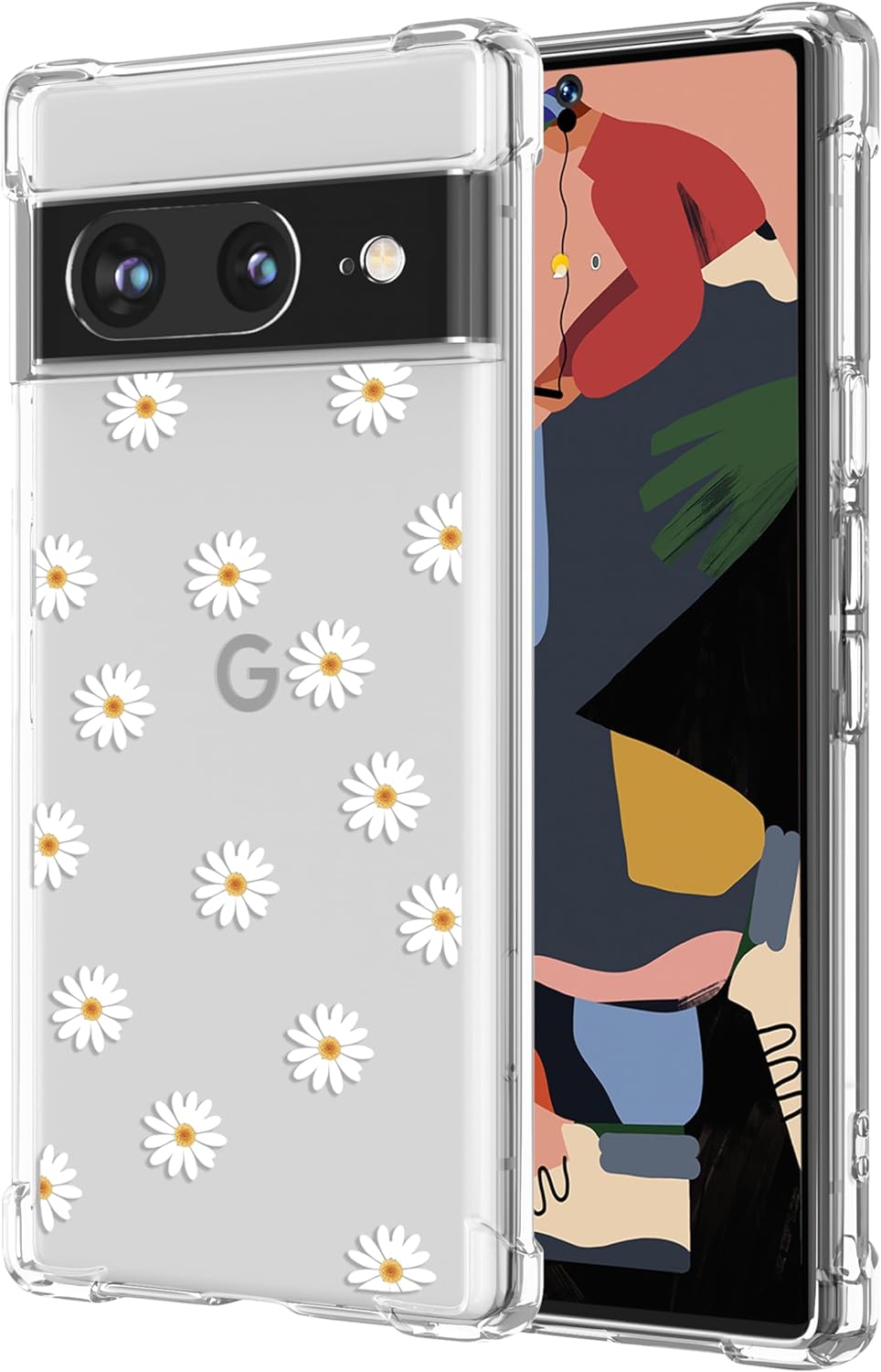 ZTOFERA Compatible with Google Pixel 8 Case Clear, Cute Butterfly Pattern Anti-Scratch Slim Lightweight Shockproof Protective Case TPU Bumper Cover for Google Pixel 8 - Daisy