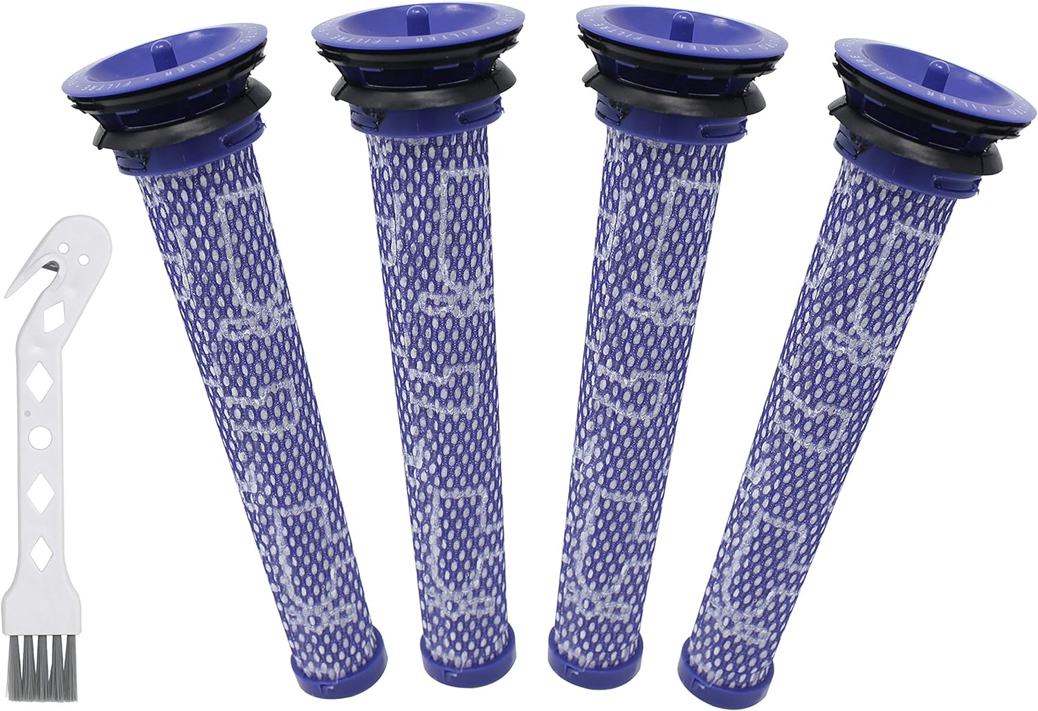 Fette Filter - Pre-Filters Compatible with Dyson Vacuum Filter V6, V7, V8, DC58, DC59 - Compare to Part # 965661-01. (Pack of 4)