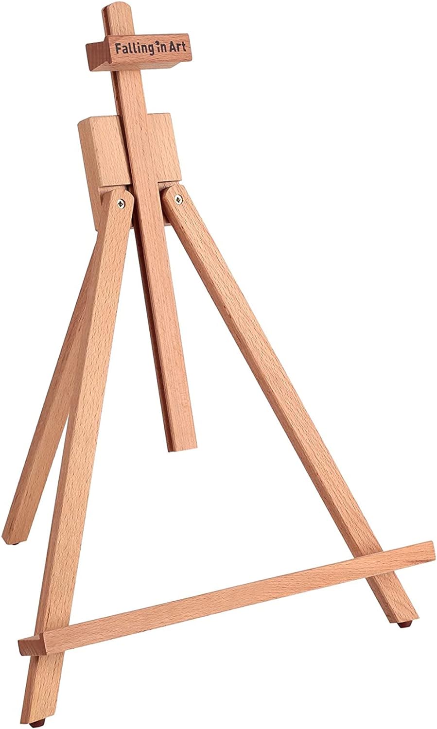 Falling in Art Beechwood 25 Tabletop Easel Display Stand for Painting - Holding Canvas Up to 22 1/2 Inches High, A-Frame Artist Tripod with Rubber Feet, Portable Photo and Sign Holder