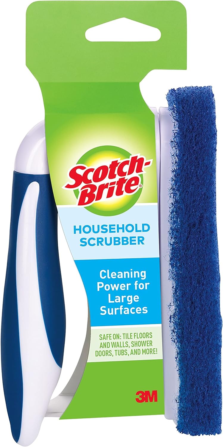 Scotch-Brite Non-Scratch Bathroom Scrubber with Reusable Handle