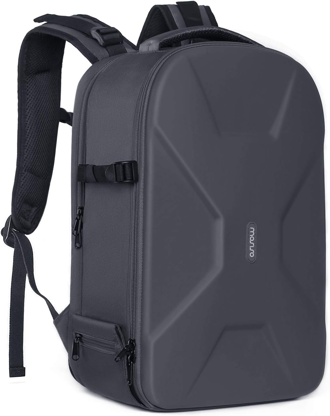 MOSISO Camera Backpack, DSLR/SLR/Mirrorless Photography Camera Bag 15-16 inch Waterproof Hardshell Case with Tripod Holder&Laptop Compartment Compatible with Canon/Nikon/Sony, Gray