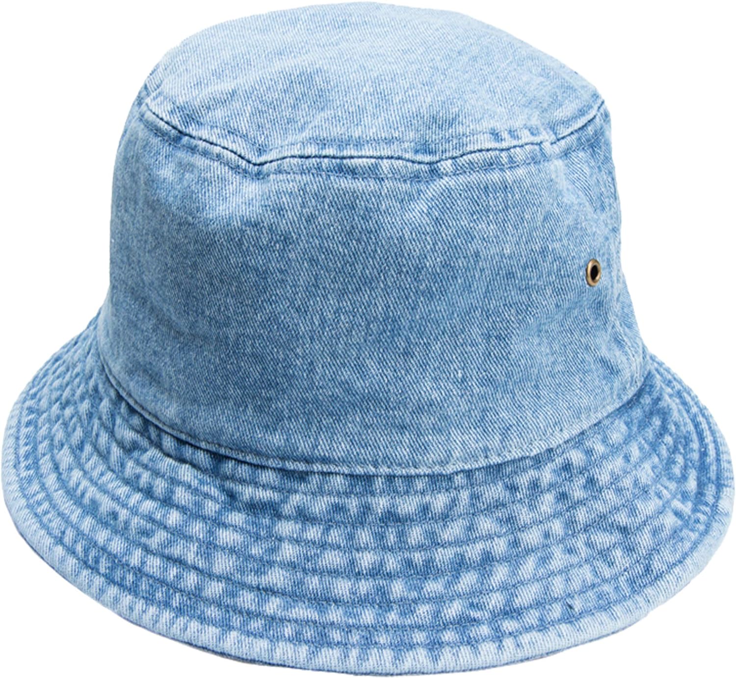 Gelante Solid Color 100% Cotton Bucket Hat for Women and Men Packable Travel Summer Beach Hat