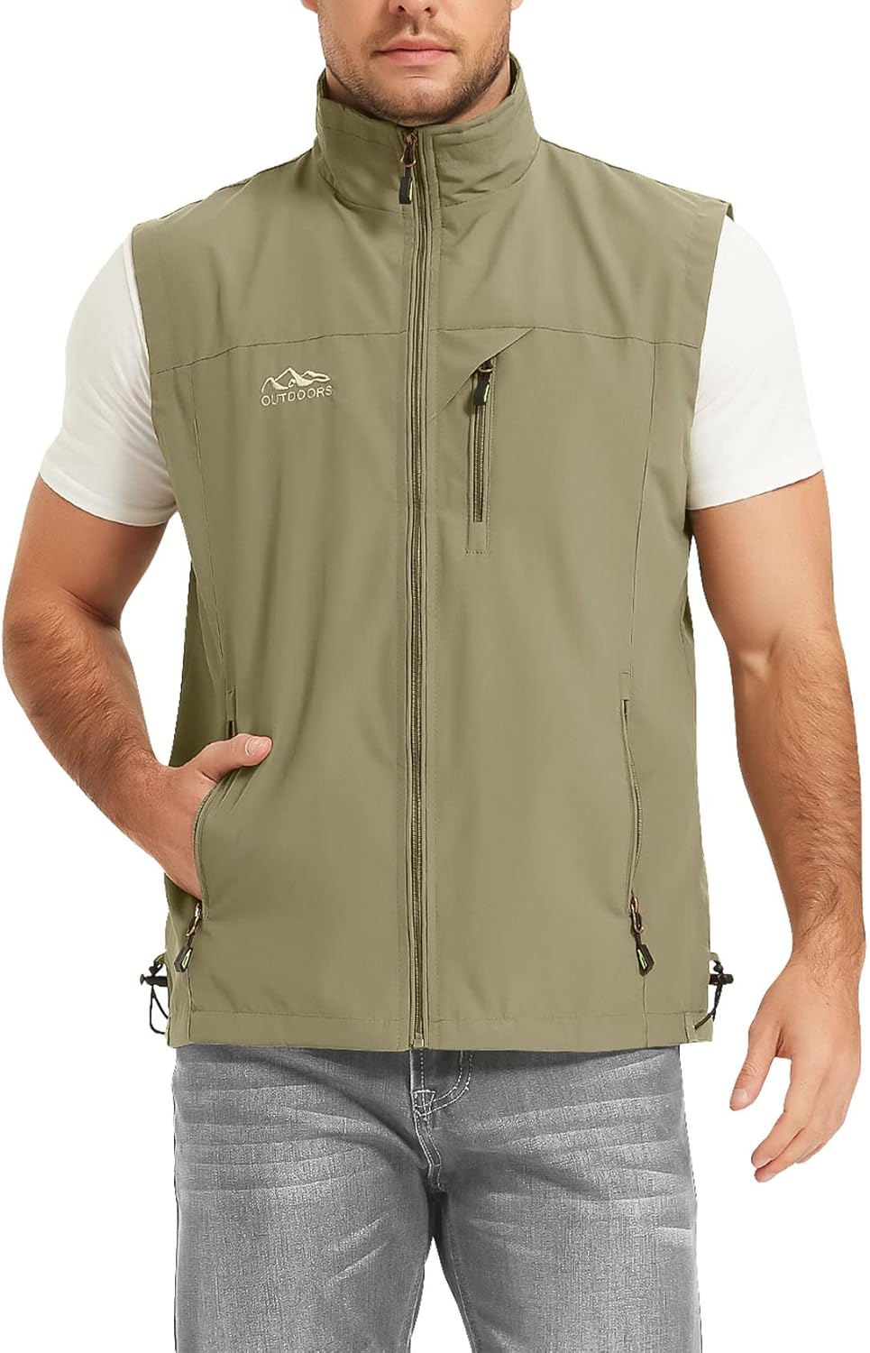 Flygo Mens Summer Casual Lightweight Outdoor Work Fishing Photo Travel Utility Vest with Pockets