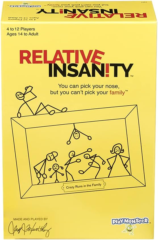 Relative Insanity -- Hilarious Party Game -- From Comedian Jeff Foxworthy -- Ages 14+ -- 4+ Players