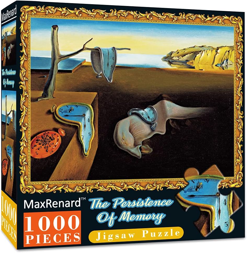 MaxRenard Game 1000 Pieces Jigsaw Puzzle Fine Art Collection Toy Salvador Dali The Persistence of Memory