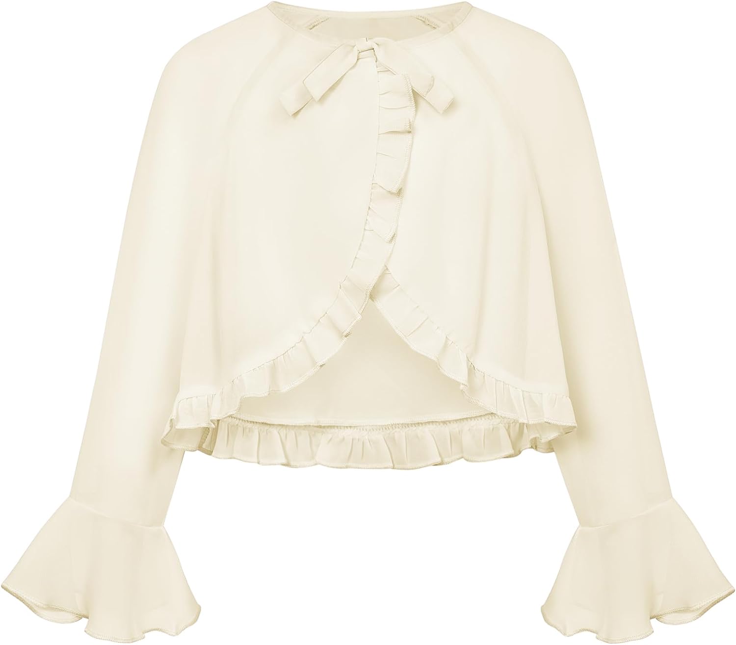 Girls Long Sleeve Cardigan Chiffon Bolero Shrug Light Weight Top for Girls Size 5-12