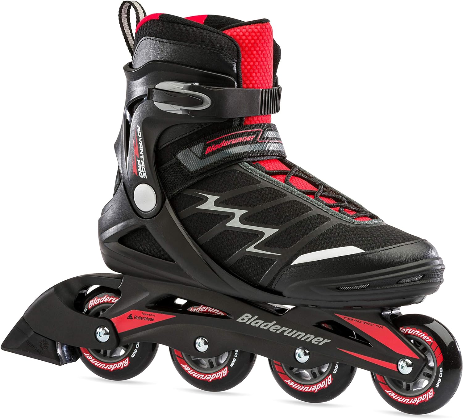 Bladerunner by Rollerblade Advantage Pro XT Men' Adult Fitness Inline Skate, Black and Red, Inline Skates , 9