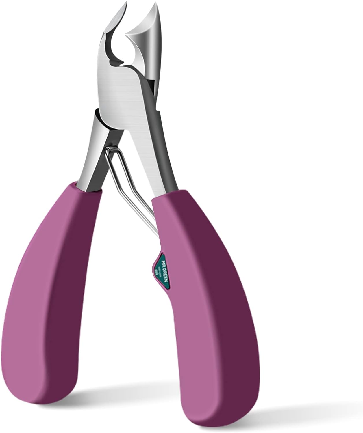 MR.GREEN Toenail Clipper Stainless Steel Ingrown Nail Cutter Good at Cutting Thick and Hard Nails Pedicure Tools (Purple)