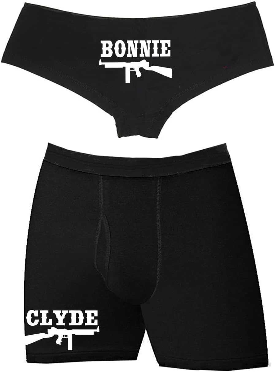 Southern Sisters Couples Matching Underwear Bonnie and Clyde