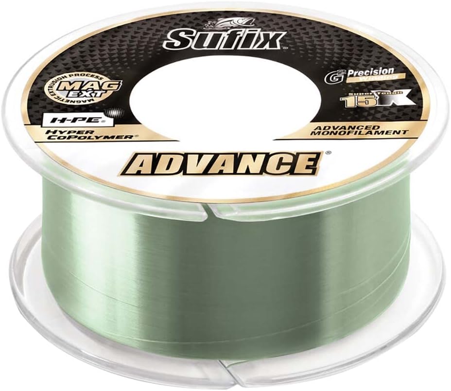 Sufix Advance Lo-Vis Green Monofilament 250-330 Yard Spools