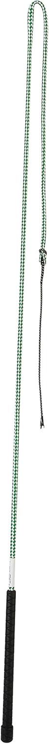 Weaver Leather Livestock Whip with Rubber Handle, Green/White, 50