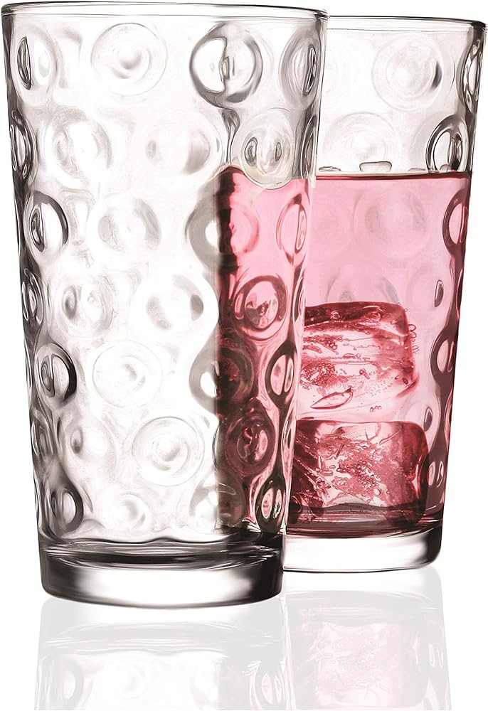 I hate plastic cupsthey attract odors. These glass cups are perfect for everyday usesturdy but not too heavy.