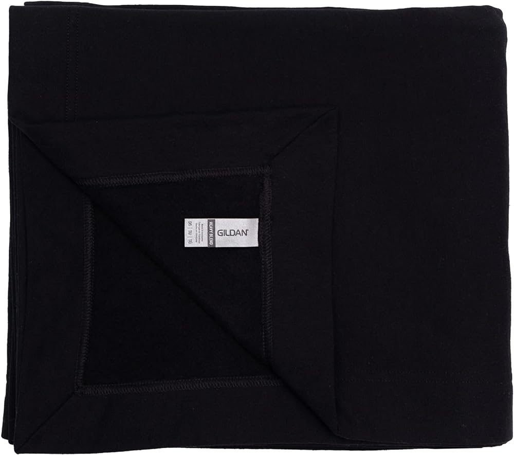 Gildan Heavy Blend Fleece Blanket, Style G18900, Black, 50" x 60"