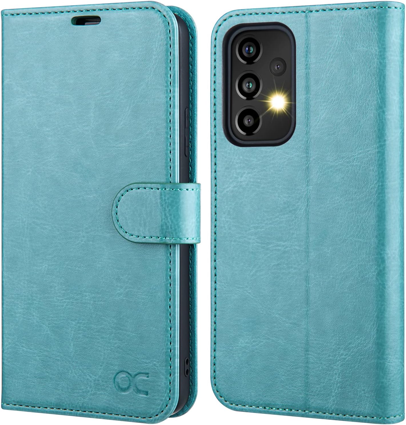 OCASE Compatible with Galaxy A53 5G Wallet Case, PU Leather Flip Folio Case with Card Holders RFID Blocking Kickstand [Shockproof TPU Inner Shell] Phone Cover 6.5 Inch (2022) -Mint Green