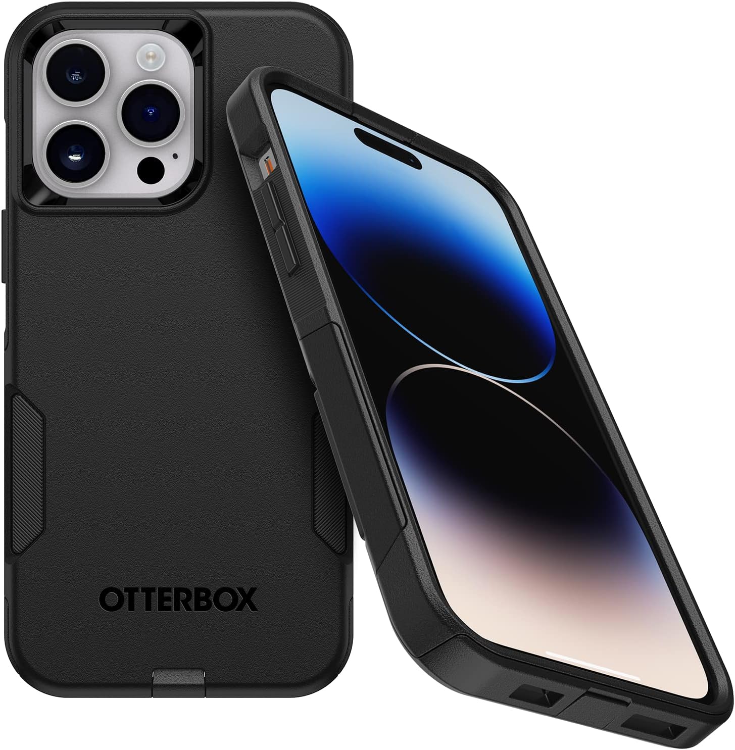 OtterBox iPhone 14 Pro Max (ONLY) Commuter Series Case - BLACK , slim & tough, pocket-friendly, with port protection