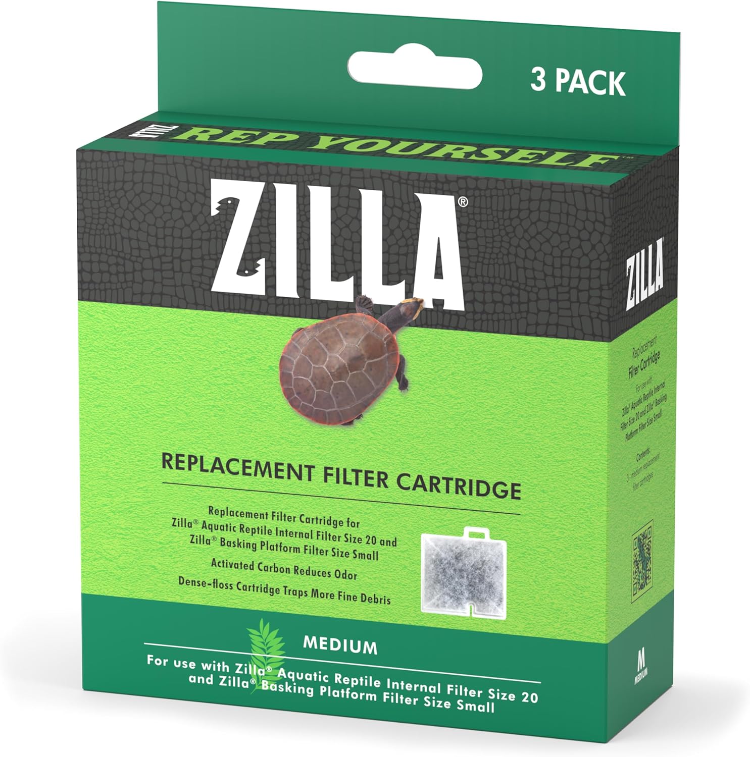 Zilla Replacement Filter Cartridges Medium, 3 Pack