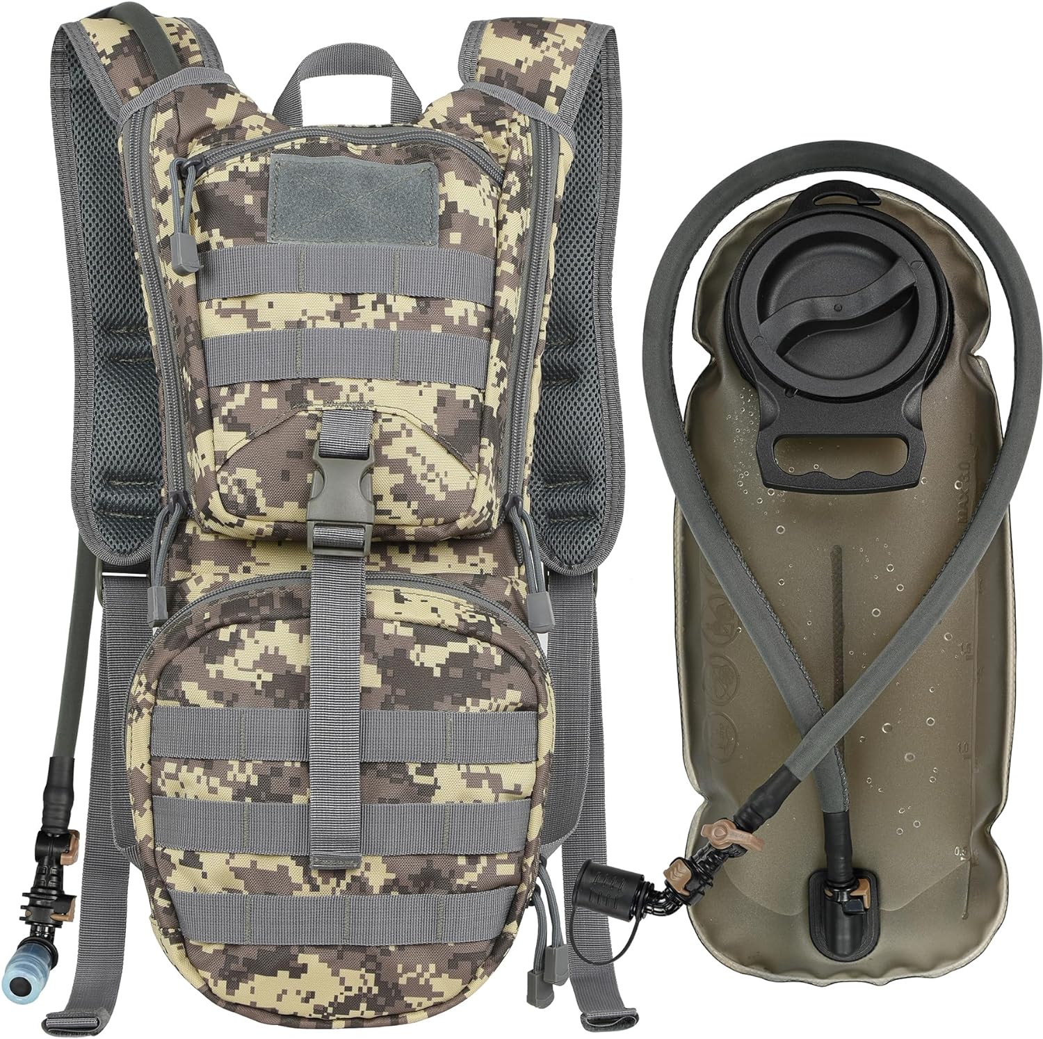 MARCHWAY+Tactical+Molle+Hydration+Pack+Backpack+with+3L+TPU+Water+Bladder%2c+Military+Daypack+for+Cycling%2c+Hiking%2c+Running%2c+Climbing%2c+Hunting%2c+Biking