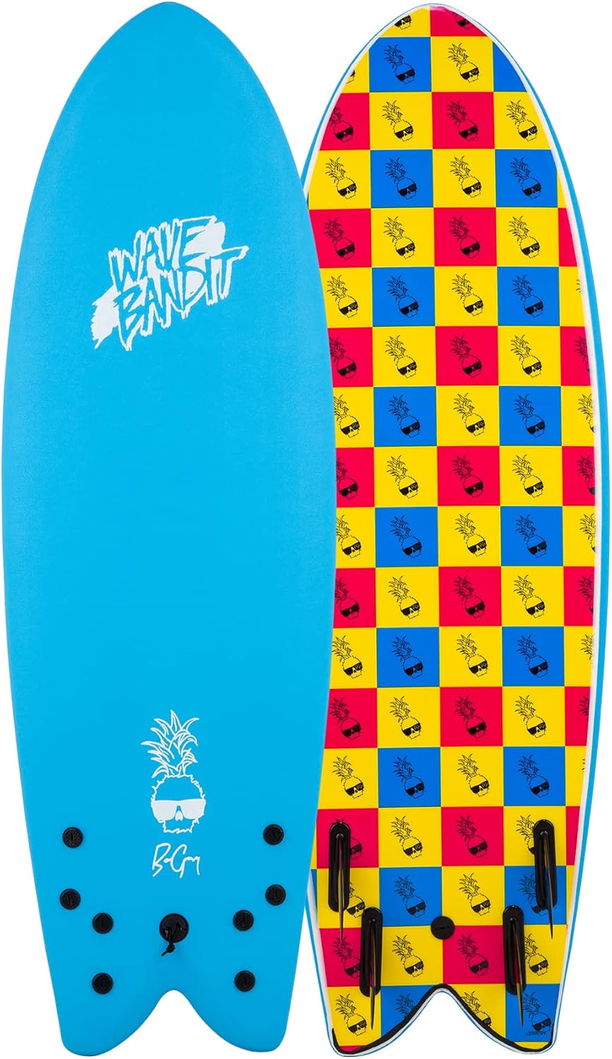 Wave Bandit Ben Gravy Retro Fish 5'8, Blue