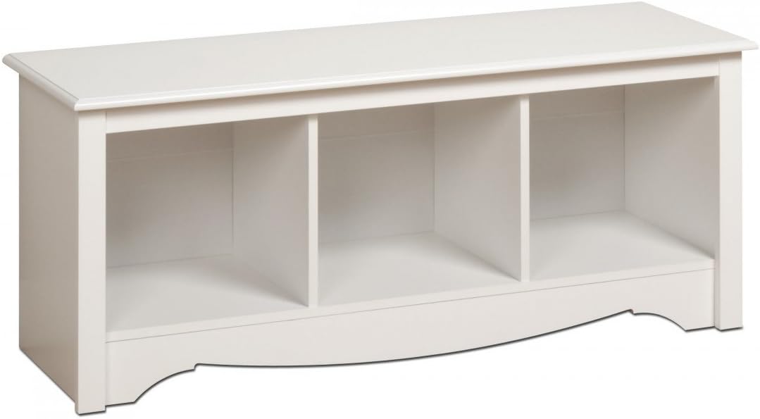 Prepac Cubbie Bench, White